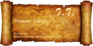 Thomas Teréz névjegykártya